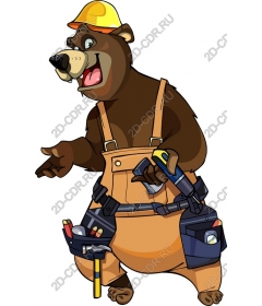  Cartoon Bear handyman