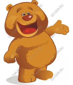 Funny cartoon bear