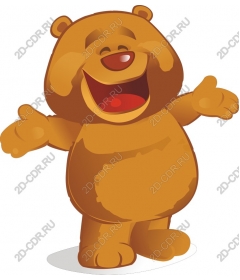Funny cartoon bear