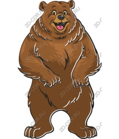  Веселый бурый медведь