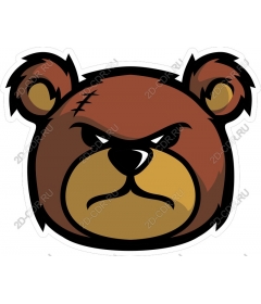 Head of a ferocious bear
