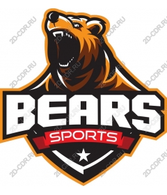  Bear Sports Logo of a roaring bear