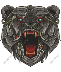  Fierce beast - a bear's Head