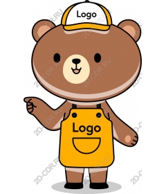  Cute mascot is a bear