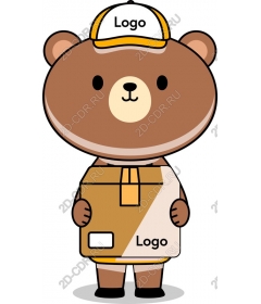 Playful mascot Bear