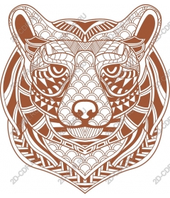Geometric bear's head