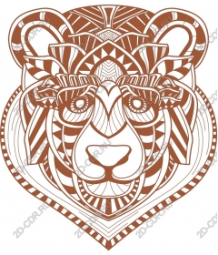  Stylized head of a bear