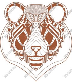 Art a bear's head