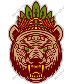  Tribal bear with crown