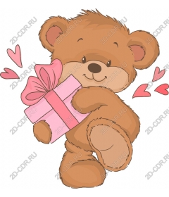  Teddy bear with a gift