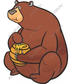 The bear loves honey