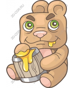  Whimsical Teddy bear with honey
