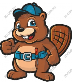  Fancy mascot beaver
