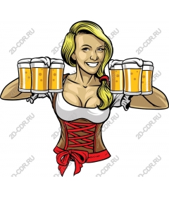 Funny beer maid