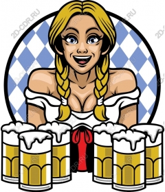 Bavarian beer wench