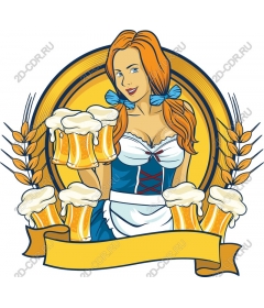  Beer wench with circles