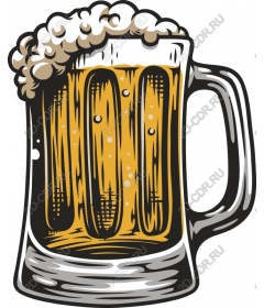 Foamy mug of beer