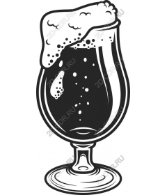  A glass of foam beer