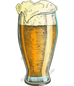  A glass of foam beer