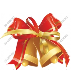  Holiday bells with bow