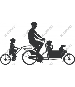  Charming family Cycling