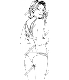  Elegant woman in a bikini