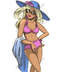 Glamour beach babe