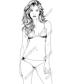  Elegant woman in a bikini