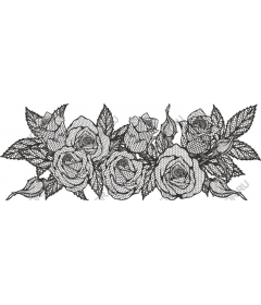 Vintage floral lace rose