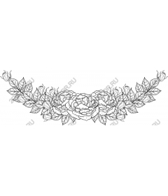 Elegant roses and leaves