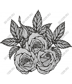 Bouquet of lace roses