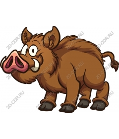  Cartoon Wild Boar