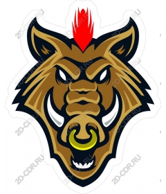  Ferocious boar's head