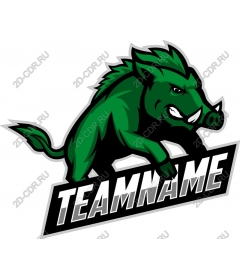Logo fierce green boar