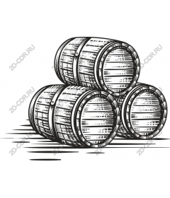 Wooden barrels rustic