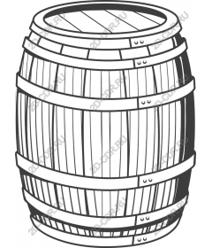  Деревянная бочка в деревенском стиле