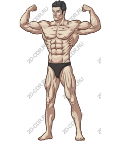 Dynamic muscular man