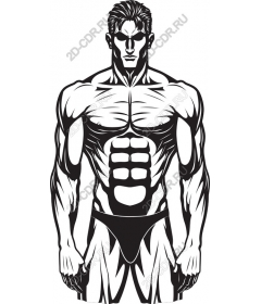 Dynamic muscular man