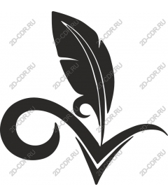  Elegant feather and tick mark