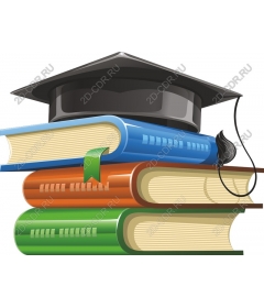  Education with graduation cap and books