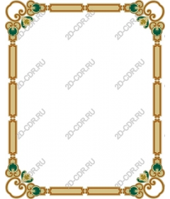 Vintage floral decorative frame