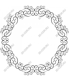  Elegant round frame-art