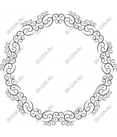  Elegant round frame from vine