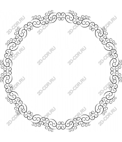  Elegant round decorative frame
