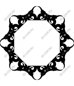 Exquisite octagonal decorative frame