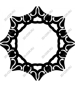 Exquisite black-and-white frame-mandala