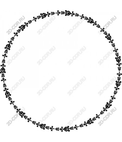  Elegant round floral frame