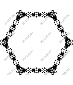  Black and white geometric frame