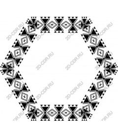  Hexagonal tribal pattern