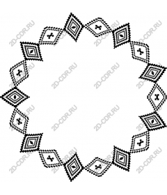 Geometric diamond round frame